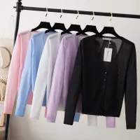 Women's Cropped Korean Cardigan thumbnail 1