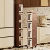 Slim Vintage Storage Cart with Drawers thumbnail 1