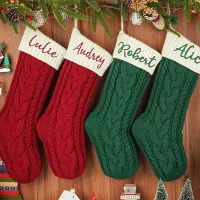 Vintage Personalized Christmas Stocking thumbnail 2