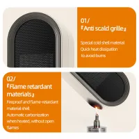 1200W Portable Fan Heater Desktop thumbnail 4