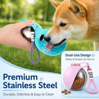 Stainless Steel Pet Travel Water Bottle thumbnail 2