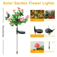 Solar LED Azalea Flower Lights thumbnail 2