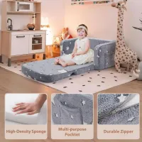 Extra Wide Kids Couch with Glow Features thumbnail 6
