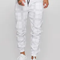 Men's Plaid Jogger Cargo Pants thumbnail 3