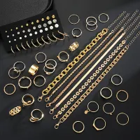 83-Piece Gold Tone Jewelry Set for Women thumbnail 2