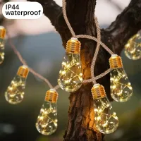 Solar Hemp Rope Fairy Lights thumbnail 2