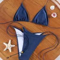 Leopard Print String Bikini thumbnail 5