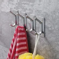 No Drill Adhesive Wall Hooks (4-Pack) thumbnail 2
