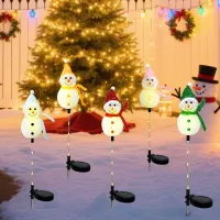 Snowman Solar LED Stake Lights thumbnail 6