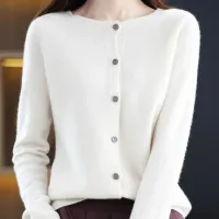 Women's Merino Wool Knitted Cardigan thumbnail 6