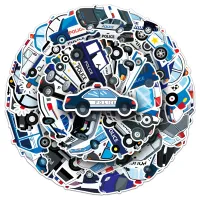 50Pcs Cartoon Police Car Stickers for Kids Party Favors thumbnail 3