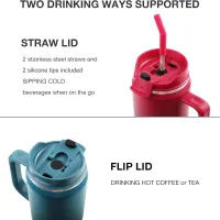 40 oz Insulated Tumbler with Handle thumbnail 3