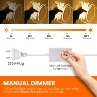 COB LED Strip 220V Dimmable Neon Rope Light thumbnail 2