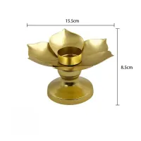 Nordic Lotus Metal Candlestick Holder thumbnail 3