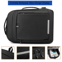 17" Waterproof Business Laptop Backpack with USB Charging thumbnail 3