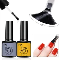4Pcs Clear Gel Nail Polish Base & Top Coat Set thumbnail 5