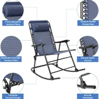 Patio Rocking Zero Gravity Chair thumbnail 4