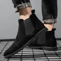 Men's Suede Chelsea Boots Slip-On thumbnail 3