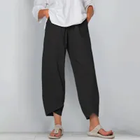 Women Cotton Linen Harem Pants thumbnail 5