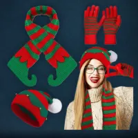 Christmas Knit Hat Scarf & Glove Set thumbnail 4