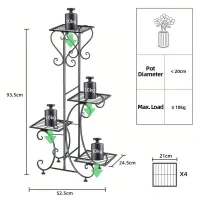 4 Tier Metal Plant Rack thumbnail 2