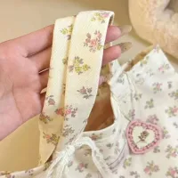 Printed Tote Bag with Lace Bow thumbnail 2