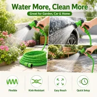 Expandable Magic Water Hose with Spray Nozzle thumbnail 4