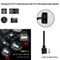 5V ARGB 3-Pin Header RGB Light Strip thumbnail 2