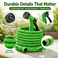 Expandable Magic Water Hose with Spray Nozzle thumbnail 3
