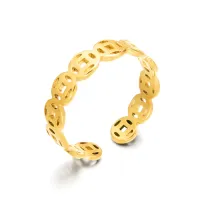 Adjustable Coin Chain Stackable Ring thumbnail 5
