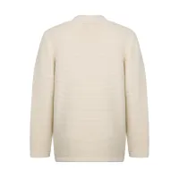 Cream Rib Knit Blazer Coat thumbnail 3