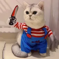 Halloween Cat Cosplay Costume Jumpsuit thumbnail 1