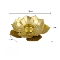 Nordic Lotus Metal Candlestick Holder thumbnail 5