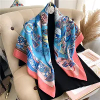 Luxury Twill Silk Square Scarf 90x90cm thumbnail 1