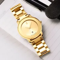 Gold Ultra Thin Men's Quartz Watch thumbnail 2