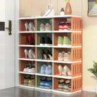 Stackable Narrow Shoe Rack Organizer thumbnail 4