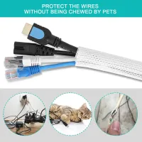 White Cable Sleeve Organizer thumbnail 2