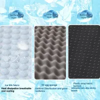Cooling Ice Silk Dog Bed with Pillow thumbnail 2
