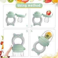 4pcs Silicone Baby Fruit Feeder Pacifier Set thumbnail 5