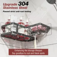 No-Drill Corner Shower Caddy 4-Pack thumbnail 3