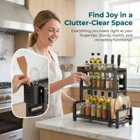 3-Tier Carbon Steel Kitchen Organizer thumbnail 6