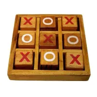 Classic Wooden Tic Tac Toe Game thumbnail 5
