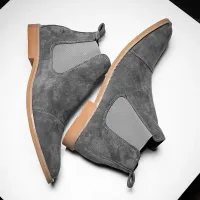 Men's Suede Chelsea Boots Slip-On thumbnail 4