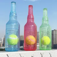 Beer Bottle Dog Chew Toy with Tennis Ball thumbnail 3