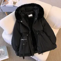 Women's Fleece Lined Down Jacket Parka thumbnail 2