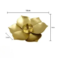 Nordic Lotus Metal Candlestick Holder thumbnail 4