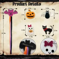 Kids Halloween Wig Hair Clips - 5pc Set thumbnail 2