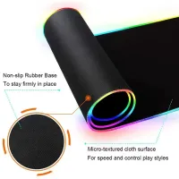 White RGB LED Gaming Mouse Pad thumbnail 4