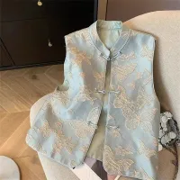 Butterfly Embroidery Sleeveless Jacket thumbnail 1