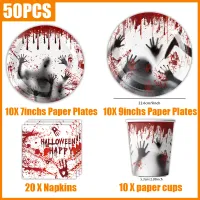 Blood Hand Print Halloween Tableware Set thumbnail 4